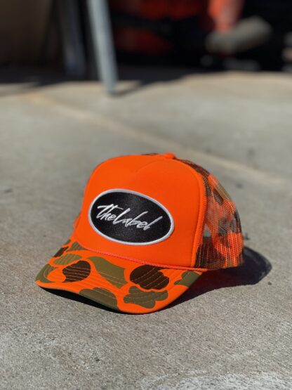 Trucker Hat - "Orange Camo" - Image 2