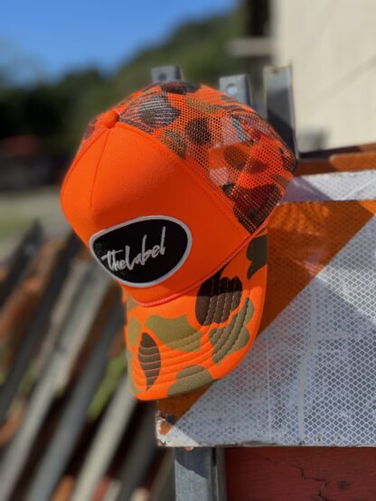 Trucker Hat - "Orange Camo"