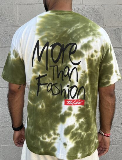 "More Than Fashion" Tee - Green Splash - Image 2