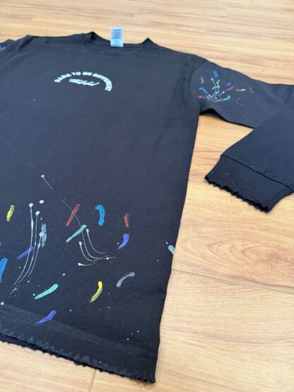 LS Splatter Tee - Black - Image 2